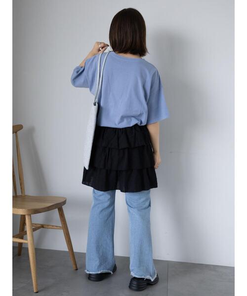 ehka sopo（エヘカソポ）の「フレアデニムパンツ（デニムパンツ・レディース・ブルー/サックスブルー/グレー・F）」の20枚目の写真