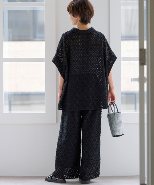 カットジャガードパンツ 黒 ジャーナルスタンダード　完売品 カットジャガードパンツ 黒 ジャーナルスタンダード 完売品 カット