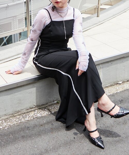 Mavie..7(メヴィセットゥ)の「【Mavie..7】サイドラインマーメイドワンピース(ワンピース・レディース・ブラック/その他1・MEDIUM/SMALL)」の1枚目の写真