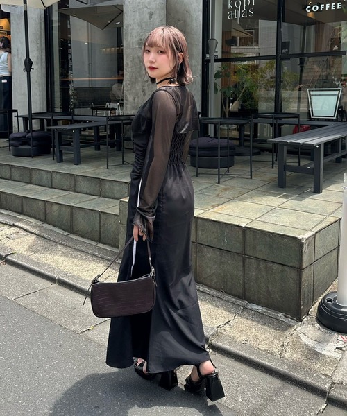 Mavie..7(メヴィセットゥ)の「【Mavie..7】サイドラインマーメイドワンピース(ワンピース・レディース・ブラック/その他1・MEDIUM/SMALL)」の14枚目の写真