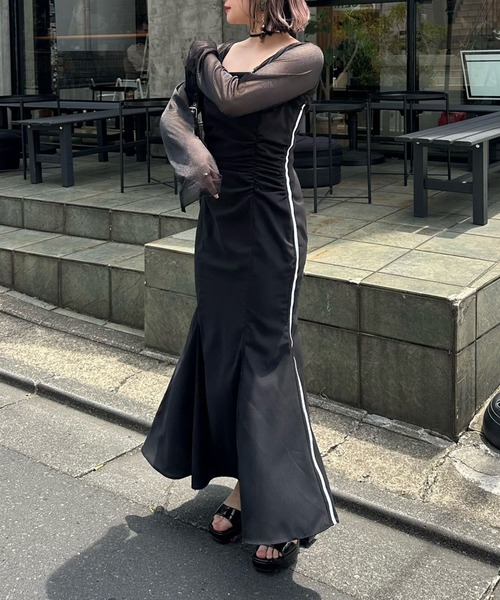 Mavie..7(メヴィセットゥ)の「【Mavie..7】サイドラインマーメイドワンピース(ワンピース・レディース・ブラック/その他1・MEDIUM/SMALL)」の13枚目の写真