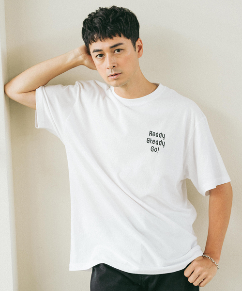 EDIFICE（エディフィス）の「Ready Steady Go! / レディーステディゴー 別注 プリント Tシャツ（Tシャツ/カットソー・メンズ・イエロー/ブラック/ブルー/ホワイト/レッド/グリーン・MEDIUM/LARGE）」の11枚目の写真