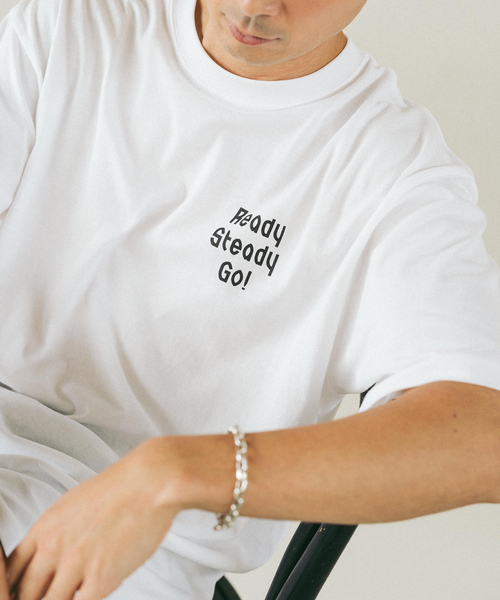 EDIFICE（エディフィス）の「Ready Steady Go! / レディーステディゴー 別注 プリント Tシャツ（Tシャツ/カットソー・メンズ・イエロー/ブラック/ブルー/ホワイト/レッド/グリーン・MEDIUM/LARGE）」の19枚目の写真