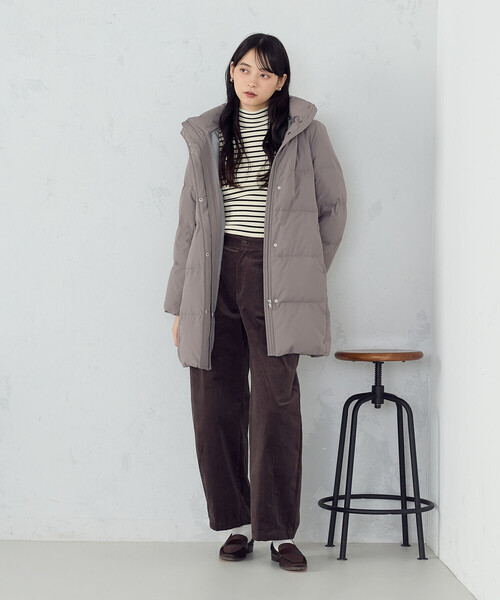 COMME CA ISM(コムサイズム)の「\お気に入り登録10000突破/ロングダウンコート(ダウンジャケット/コート・レディース・ブラック/モカ/グレイッシュベージュ・X-LARGE/LARGE/MEDIUM/SMALL)」の4枚目の写真