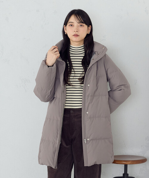 COMME CA ISM(コムサイズム)の「\お気に入り登録10000突破/ロングダウンコート(ダウンジャケット/コート・レディース・ブラック/モカ/グレイッシュベージュ・X-LARGE/LARGE/MEDIUM/SMALL)」の5枚目の写真