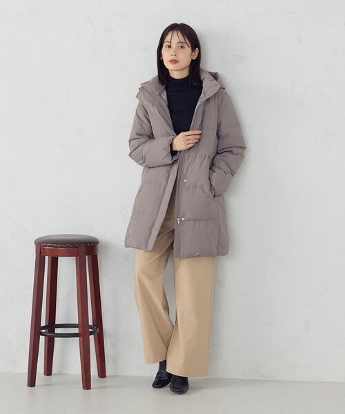 COMME CA ISM(コムサイズム)の「\お気に入り登録10000突破/ロングダウンコート(ダウンジャケット/コート・レディース・ブラック/モカ/グレイッシュベージュ・X-LARGE/LARGE/MEDIUM/SMALL)」の12枚目の写真