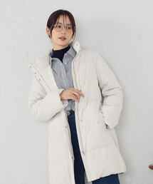 フード付きベージュダウンジャケット フード付きダウンジャケット フード取り外し可能ショートダウン