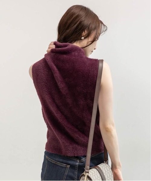 セール】ハイネックフェザータンクトップニット（ニット/セーター