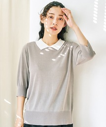 and myera | and myera クレリックニットポロシャツ(ポロシャツ)