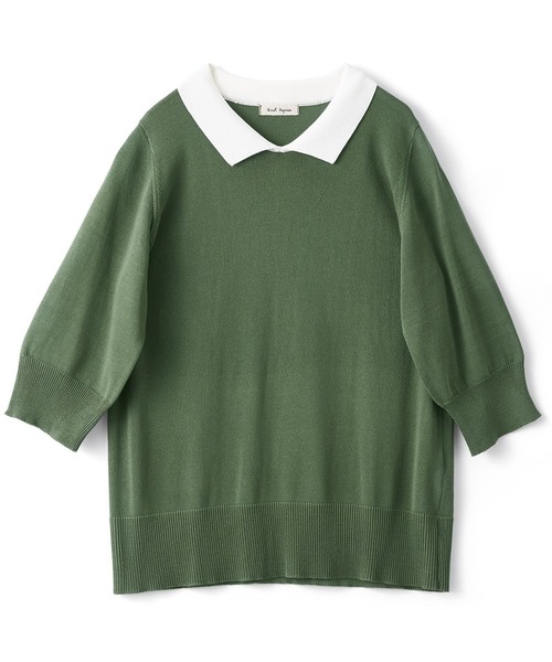 and myera（アンド マイラ）の「ａｎｄ　ｍｙｅｒａ　クレリックニットポロシャツ（ポロシャツ・レディース・グリーン/グレー/ベージュ・M/S/LL/L）」の22枚目の写真