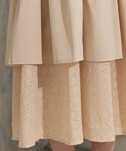 REDYAZEL（レディアゼル）の「コットンレースティアードワンピース（ワンピース・レディース・ホワイト/ベージュ/ブラック・FREE）」の13枚目の写真