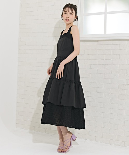 REDYAZEL（レディアゼル）の「コットンレースティアードワンピース（ワンピース・レディース・ホワイト/ベージュ/ブラック・FREE）」の15枚目の写真