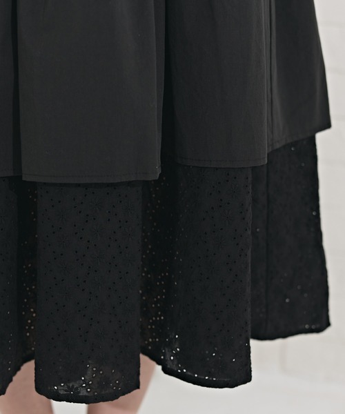 REDYAZEL（レディアゼル）の「コットンレースティアードワンピース（ワンピース・レディース・ホワイト/ベージュ/ブラック・FREE）」の18枚目の写真