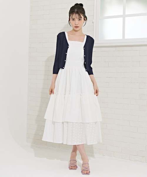 REDYAZEL（レディアゼル）の「コットンレースティアードワンピース（ワンピース・レディース・ホワイト/ベージュ/ブラック・FREE）」の6枚目の写真