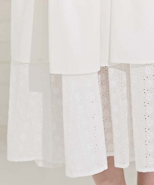 REDYAZEL（レディアゼル）の「コットンレースティアードワンピース（ワンピース・レディース・ホワイト/ベージュ/ブラック・FREE）」の8枚目の写真