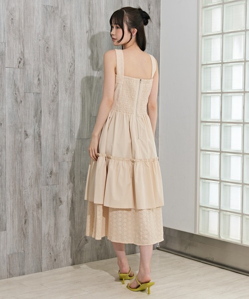 REDYAZEL（レディアゼル）の「コットンレースティアードワンピース（ワンピース・レディース・ホワイト/ベージュ/ブラック・FREE）」の11枚目の写真