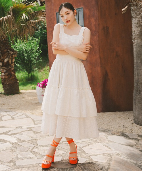 【AUBREY】コットンレースティアードワンピース AUBREY】コットンレースティアードワンピース – ANDREA&Co.