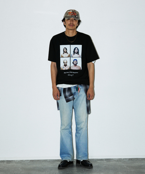 JOURNAL STANDARD(ジャーナルスタンダード)の「レッドホットチリペッパーズ by ロス・ハルフィン プリント Tシャツ(Tシャツ/カットソー・メンズ・ホワイト/ブラック/ライトホワイト/ブラック系その他/ホワイト系その他/ホワイト×ホワイト/ブラックミックス・MEDIUM/SMALL/X-LARGE/LARGE)」の9枚目の写真