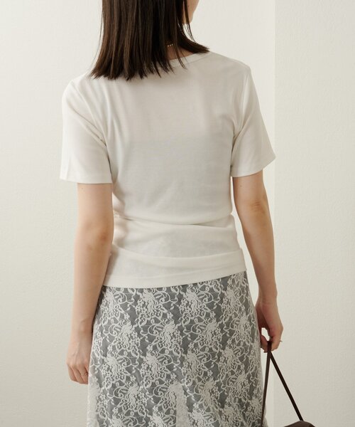 Omekashi(オメカシ)の「刺繍Tシャツ(Tシャツ/カットソー・レディース・ボルドー/ホワイト系その他/ミント/オフホワイト・FREE)」の19枚目の写真