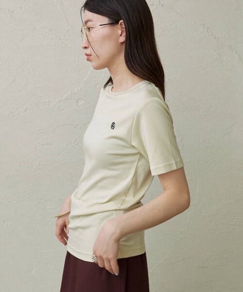Omekashi(オメカシ)の「刺繍Tシャツ(Tシャツ/カットソー・レディース・ボルドー/ホワイト系その他/ミント/オフホワイト・FREE)」の8枚目の写真
