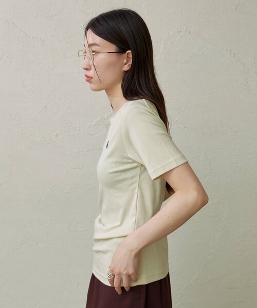 Omekashi(オメカシ)の「刺繍Tシャツ(Tシャツ/カットソー・レディース・ボルドー/ホワイト系その他/ミント/オフホワイト・FREE)」の9枚目の写真