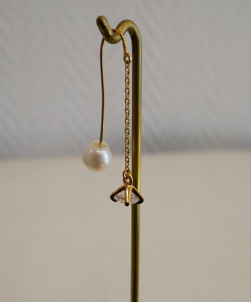 ◆staygold◆ジルコニアパール揺れピアス/期間限定/イベント/ゴールド/レディース/メンズ