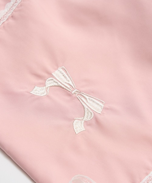 OLIVE des OLIVE（オリーブデオリーブ）の「レースリボンナップサック（バックパック/リュック・レディース・オフホワイト/ピンク/ライトグレー・FREE）」の6枚目の写真