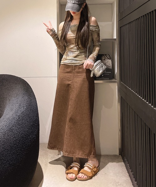 Lace Ladies（レースレディース）の「スエード調 パール リボン ベルクロ コンフォート サンダル（サンダル・レディース・ブラウン/ブルー・22.5cm/23cm/23.5cm/24cm/24.5cm/25cm）」の4枚目の写真