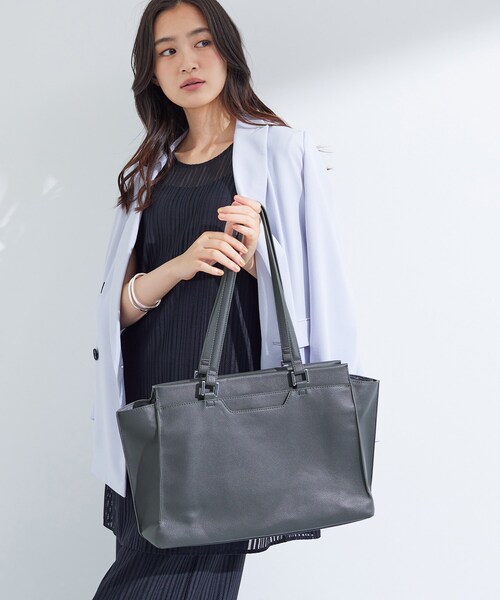 INDIVI 黒 バッグ A4可インディヴィ　就活　リクルート　仕事用　ビジネス 収納力◎／A4サイズ対応】シゴデキバッグ（トートバッグ