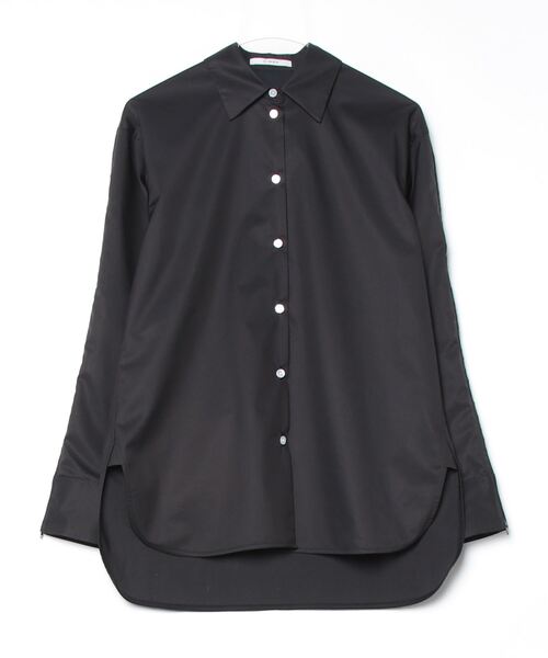 CINOH（チノ）の「SUPIMA C/PE/PU ZIP SLEEVE SHIRT（シャツ/ブラウス・レディース・ホワイト/ブラック/グレー・36/38）」の2枚目の写真
