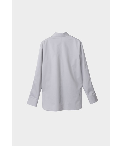 CINOH（チノ）の「SUPIMA C/PE/PU ZIP SLEEVE SHIRT（シャツ/ブラウス・レディース・ホワイト/ブラック/グレー・36/38）」の6枚目の写真