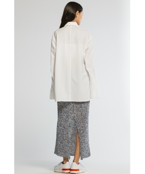 CINOH（チノ）の「SUPIMA C/PE/PU ZIP SLEEVE SHIRT（シャツ/ブラウス・レディース・ホワイト/ブラック/グレー・36/38）」の12枚目の写真