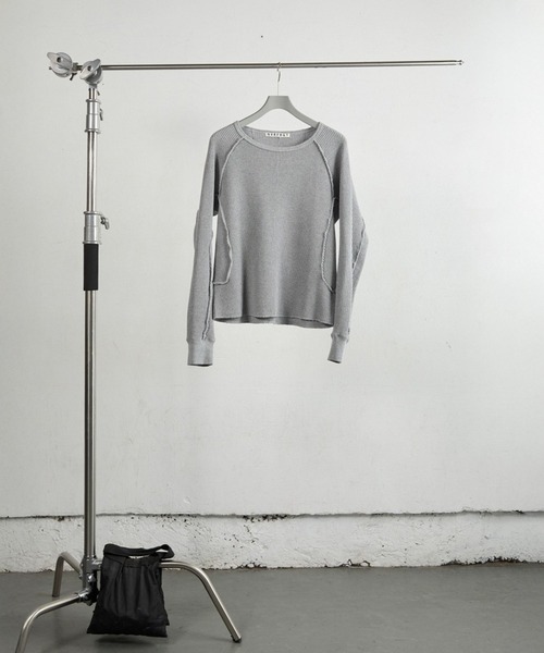 NVRFRGT（ネヴァーフォーゲット）の「WAFFLE THERMAL LONG SLEEVE T-SHIRT（Tシャツ/カットソー・メンズ・ブラック/ホワイト/グレー/ヘザーグレー・1/2/3）」の3枚目の写真