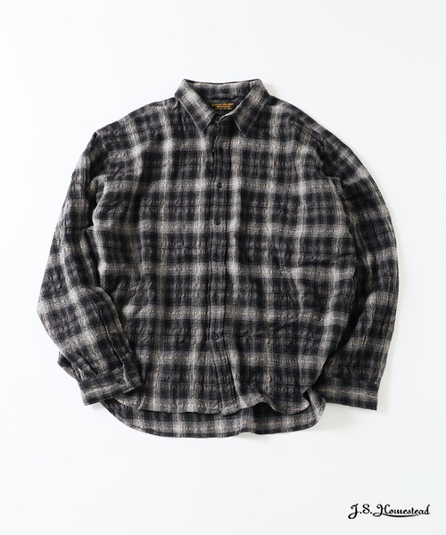 JOURNAL STANDARD J.S HOMESTEAD(ジャーナルスタンダードホームステッド)の「J.S.Homestead / ディファレンス w/c チェック シャツ(シャツ/ブラウス・メンズ・ブラック系その他/チョコ/コバルトブルー・MEDIUM/LARGE)」の2枚目の写真
