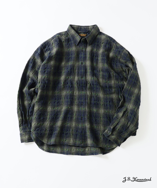 JOURNAL STANDARD J.S HOMESTEAD(ジャーナルスタンダードホームステッド)の「J.S.Homestead / ディファレンス w/c チェック シャツ(シャツ/ブラウス・メンズ・ブラック系その他/チョコ/コバルトブルー・MEDIUM/LARGE)」の3枚目の写真