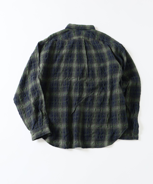 JOURNAL STANDARD J.S HOMESTEAD(ジャーナルスタンダードホームステッド)の「J.S.Homestead / ディファレンス w/c チェック シャツ(シャツ/ブラウス・メンズ・ブラック系その他/チョコ/コバルトブルー・MEDIUM/LARGE)」の6枚目の写真