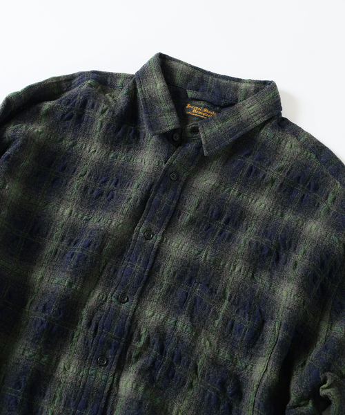 JOURNAL STANDARD J.S HOMESTEAD(ジャーナルスタンダードホームステッド)の「J.S.Homestead / ディファレンス w/c チェック シャツ(シャツ/ブラウス・メンズ・ブラック系その他/チョコ/コバルトブルー・MEDIUM/LARGE)」の7枚目の写真