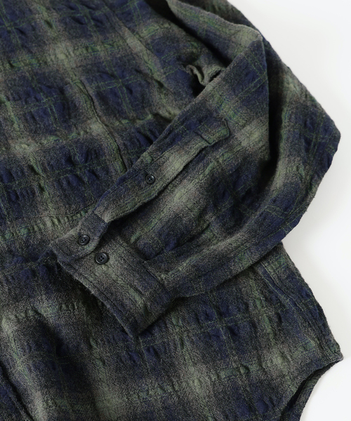 JOURNAL STANDARD J.S HOMESTEAD(ジャーナルスタンダードホームステッド)の「J.S.Homestead / ディファレンス w/c チェック シャツ(シャツ/ブラウス・メンズ・ブラック系その他/チョコ/コバルトブルー・MEDIUM/LARGE)」の8枚目の写真