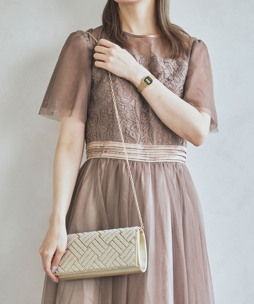 ORiental TRaffic（オリエンタルトラフィック）の「格子模様フラップバッグ/MOB024（クラッチバッグ・レディース・ゴールド/シルバー・ﾌﾘ-）」の22枚目の写真