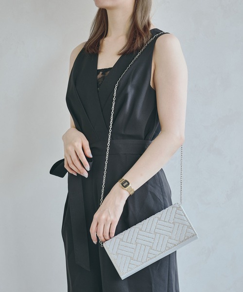 ORiental TRaffic（オリエンタルトラフィック）の「格子模様フラップバッグ/MOB024（クラッチバッグ・レディース・ゴールド/シルバー・ﾌﾘ-）」の17枚目の写真