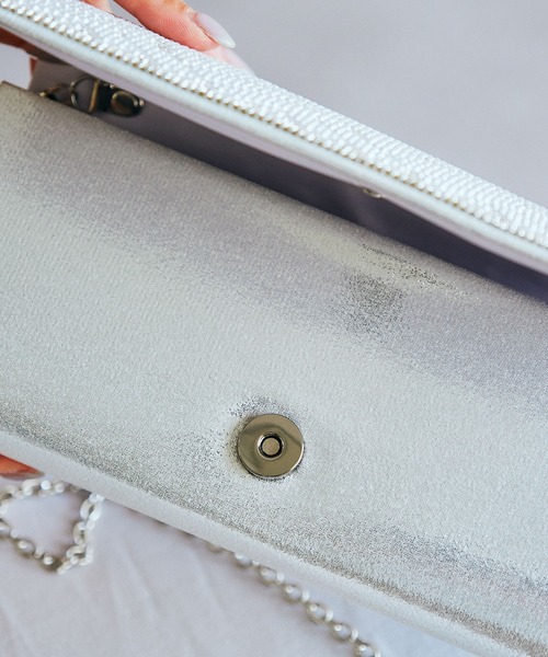 ORiental TRaffic（オリエンタルトラフィック）の「格子模様フラップバッグ/MOB024（クラッチバッグ・レディース・ゴールド/シルバー・ﾌﾘ-）」の14枚目の写真