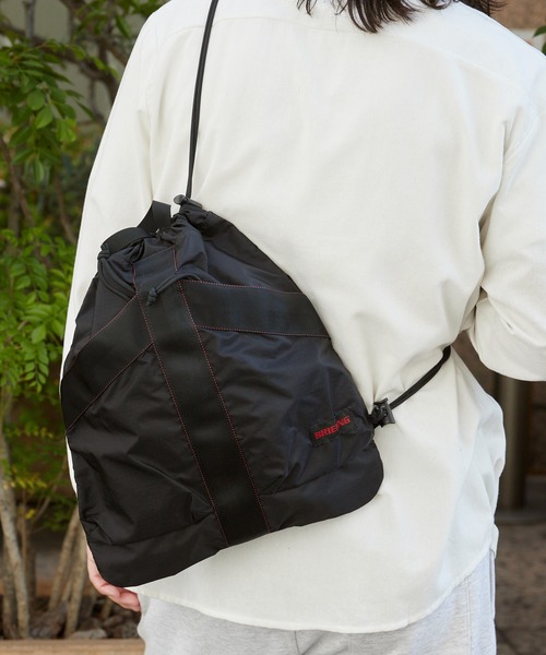 BRIEFING(ブリーフィング)の「BRIEFING/ブリーフィング TYPE Ⅱ FLIGHT SHOULDER ナップサック ショルダーバッグ 2026年 夏 夏服(ショルダーバッグ・メンズ・セージグリーン/ブラック/ネイビー・FREE)」の4枚目の写真