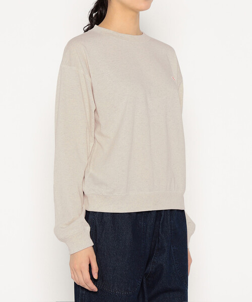 DANTON（ダントン）の「WOMEN'S LONG SLEEVE SWEAT T-SHIRT（Tシャツ/カットソー・レディース・ブラック/ブラウン系その他/ホワイト系その他5/ダークブラウン/レッド/ホワイト系その他/ダークグレー・M/S/XS）」の9枚目の写真