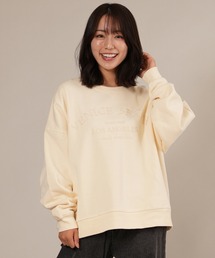 RIKKA FEMME/リッカファム カレッジ刺繍スウェット トレーナー RF25FW06