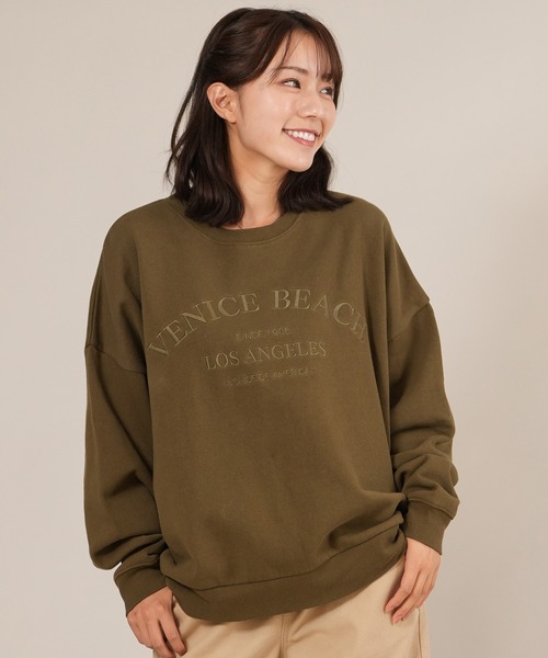 ムラサキスポーツ（ムラサキスポーツ）の「RIKKA FEMME/リッカファム カレッジ刺繍スウェット トレーナー RF25FW06（スウェット・レディース・ライトブルー/カーキ/アイボリー・FREE）」の17枚目の写真