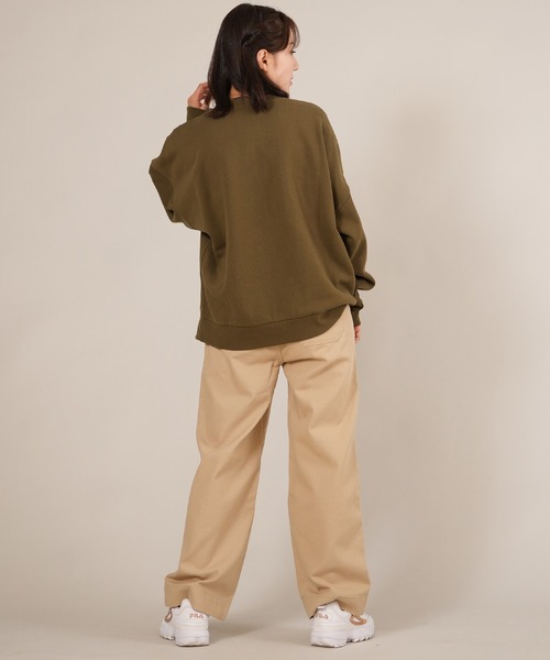ムラサキスポーツ（ムラサキスポーツ）の「RIKKA FEMME/リッカファム カレッジ刺繍スウェット トレーナー RF25FW06（スウェット・レディース・ライトブルー/カーキ/アイボリー・FREE）」の14枚目の写真