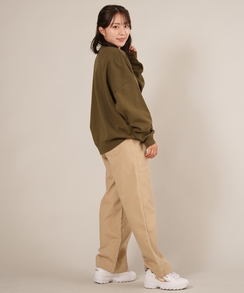 ムラサキスポーツ（ムラサキスポーツ）の「RIKKA FEMME/リッカファム カレッジ刺繍スウェット トレーナー RF25FW06（スウェット・レディース・ライトブルー/カーキ/アイボリー・FREE）」の13枚目の写真