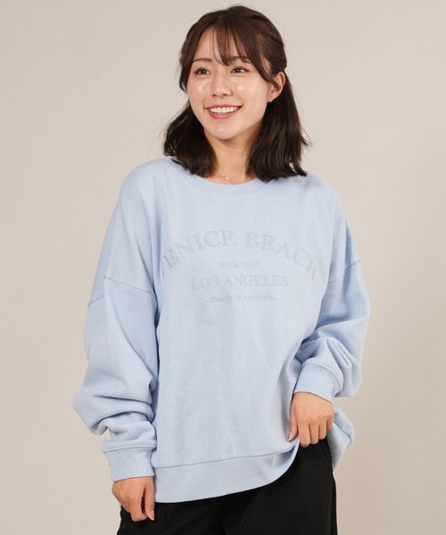 セール】RIKKA FEMME/リッカファム カレッジ刺繍スウェット トレーナー