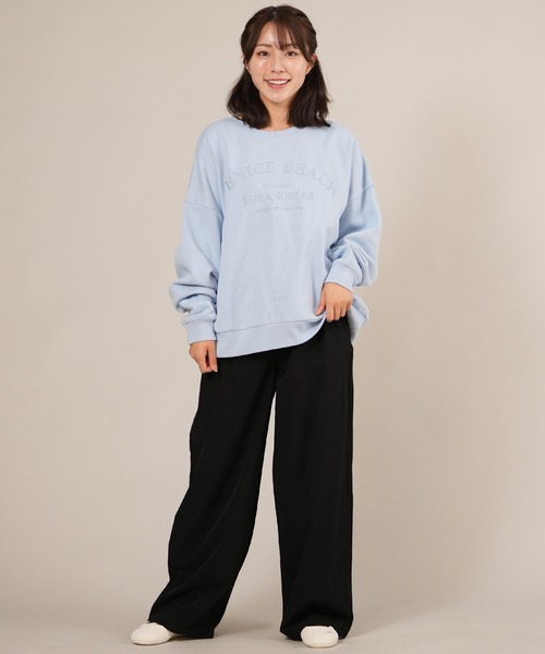 ムラサキスポーツ（ムラサキスポーツ）の「RIKKA FEMME/リッカファム カレッジ刺繍スウェット トレーナー RF25FW06（スウェット・レディース・ライトブルー/カーキ/アイボリー・FREE）」の11枚目の写真