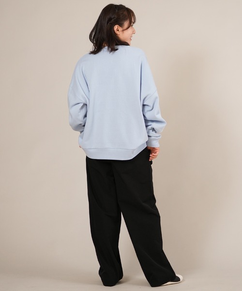 ムラサキスポーツ（ムラサキスポーツ）の「RIKKA FEMME/リッカファム カレッジ刺繍スウェット トレーナー RF25FW06（スウェット・レディース・ライトブルー/カーキ/アイボリー・FREE）」の10枚目の写真